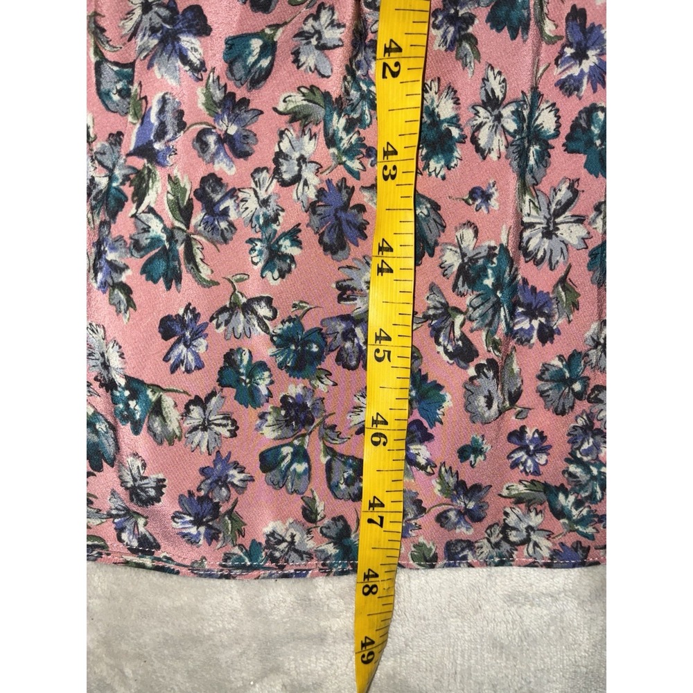 Burberry Dress Women's 8 Pale Rose Silk Floral Midi Boho Cottagecore Prairie NEW - Picture 16 of 16
